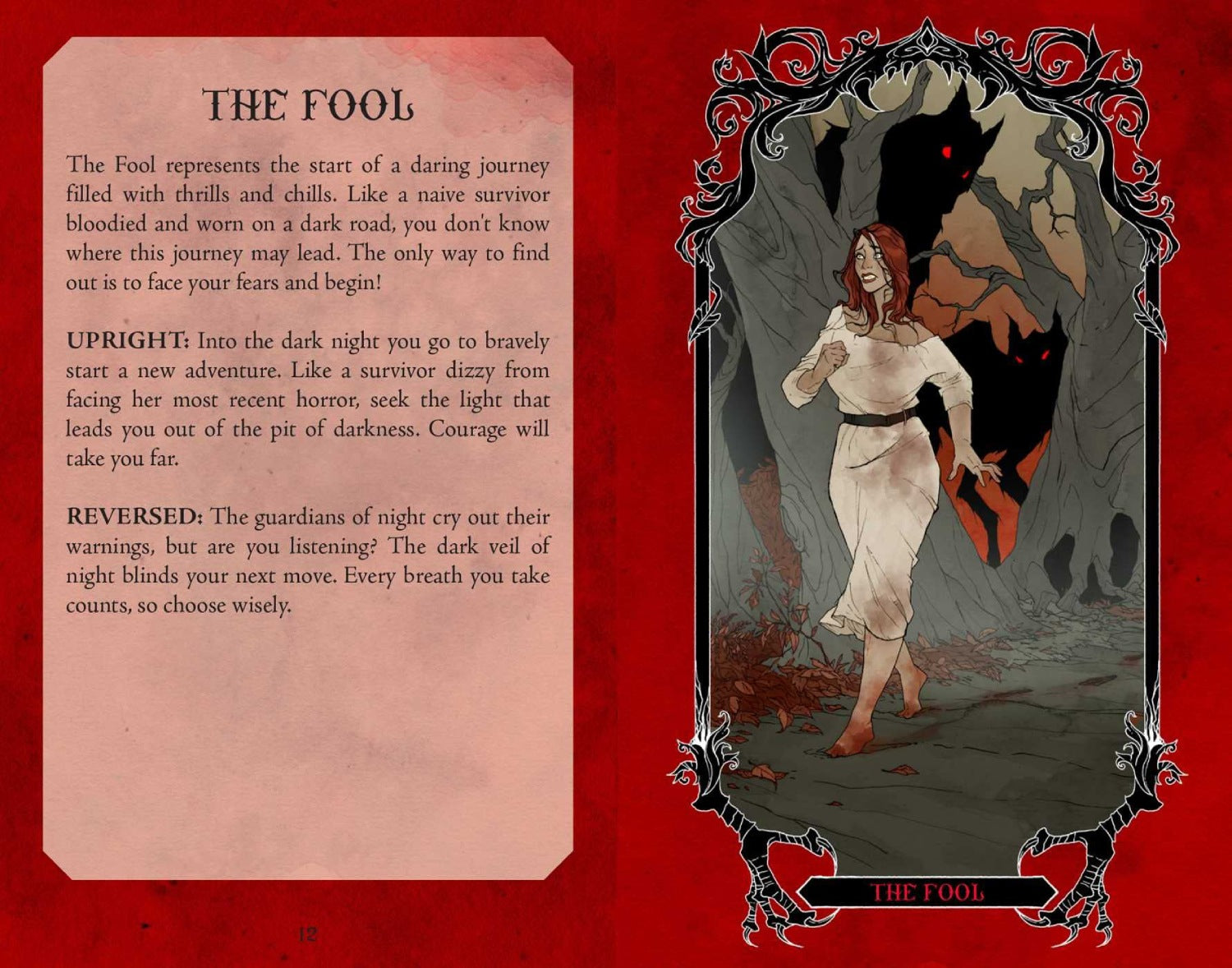 Horror Taro kortos ir vadovas Insight Editions