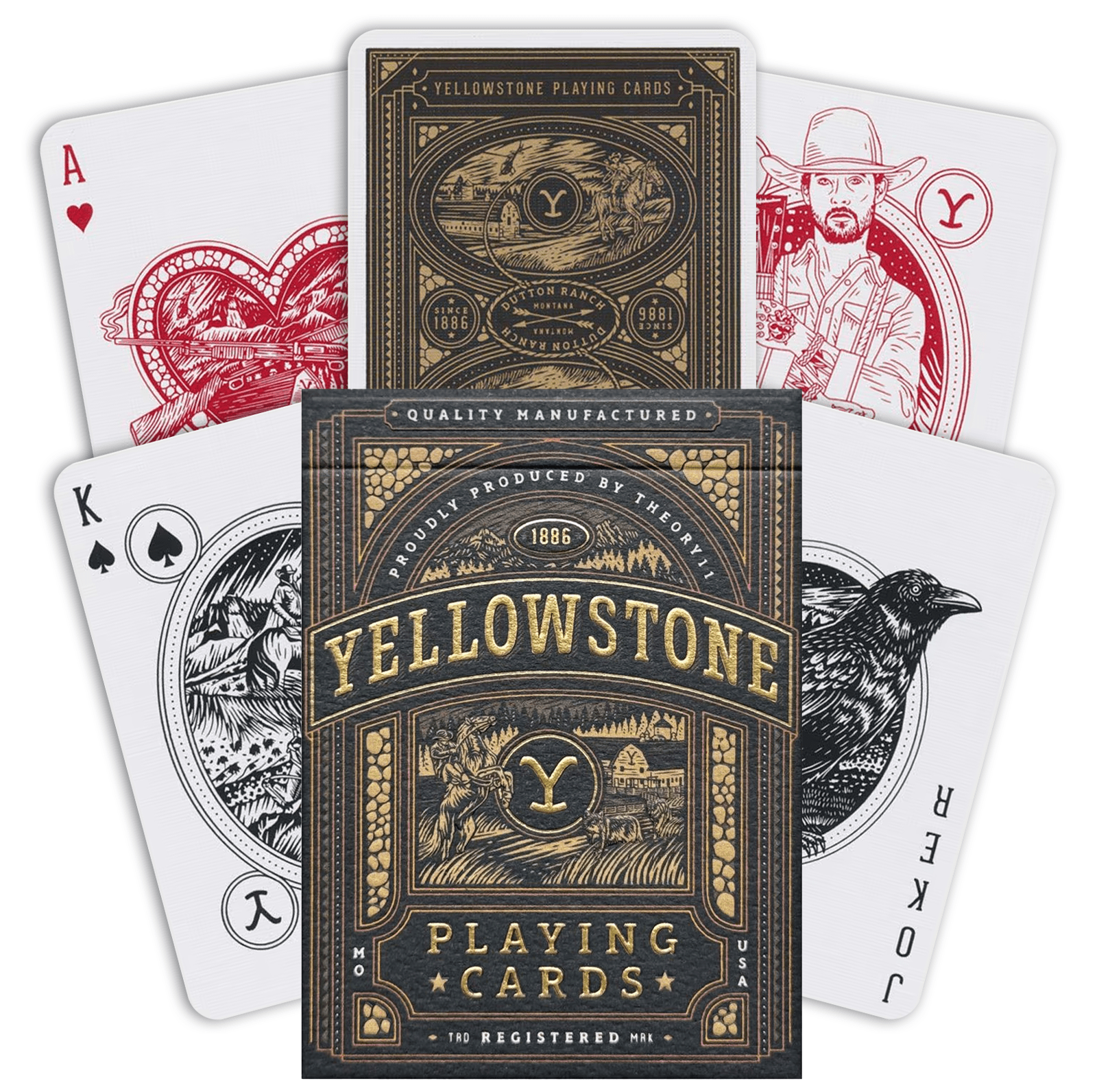 Yellowstone žaidimo kortos Theory11 - OBUOLYS
