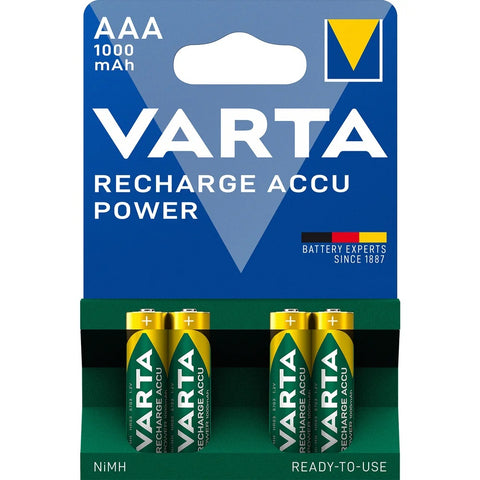 Varta AAA Recharge ACCU Power 1000mAh (5703) R2U įkraunamos baterijos 4 vnt.