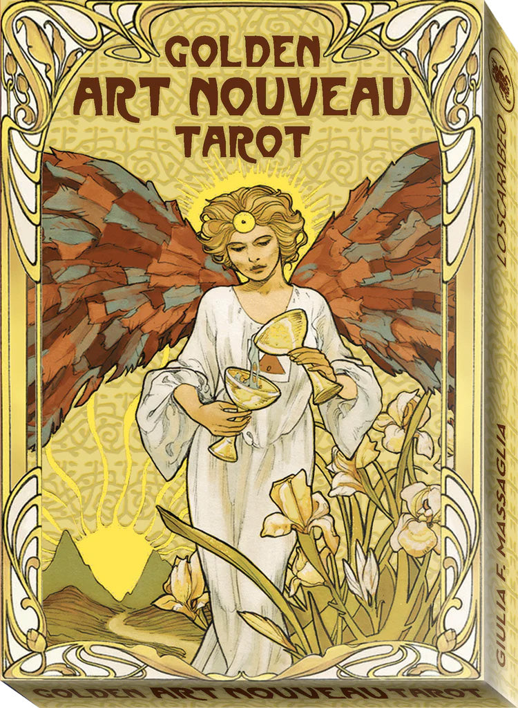 Golden Art Nouveau Tarot Grand Trumps Kortos Lo Scarabeo