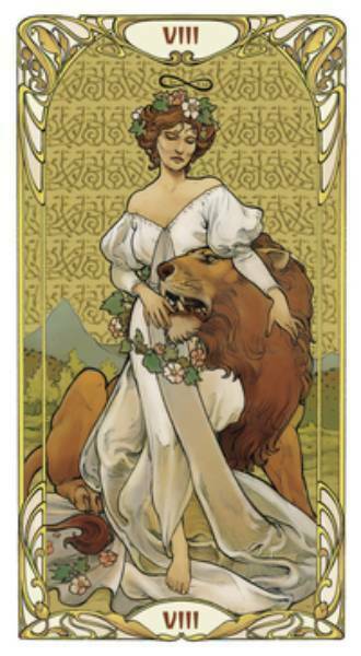 GOLDEN ART NOUVEAU TAROT: klasikinis Rider-Waite simbolizmas prabangiose Art Nouveau stiliaus taro kortose