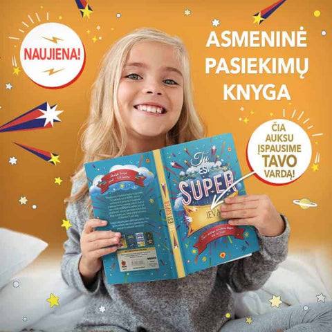 TU ESI SUPER: personalizuota Tavo didžiųjų pasiekimų knyga – užrašinė sumaniems vaikams