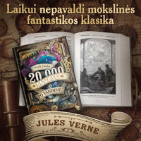 20 000 MYLIŲ PO VANDENIU: žymiausias Žiulio Verno romanas apie kapitoną Nemo + iliustracijos - OBUOLYS