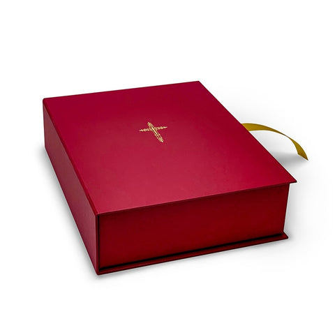 VYNO SPALVOS DOVANŲ DĖŽĖ: ypatingai kokybiška dėžė ŠEIMOS BIBLIJAI dovanoti ir laikyti