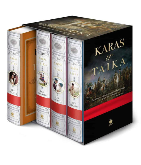 KARAS IR TAIKA: visi 4 tomai aukščiausios prabos literatūros kolekcinėje dėžutėje