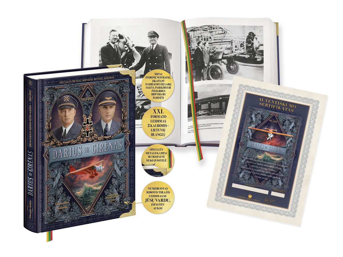 DARIUS IR GIRĖNAS: specialus 90–ųjų skrydžio metinių albumas 1933–2023 m. – XXL formatas - OBUOLYS