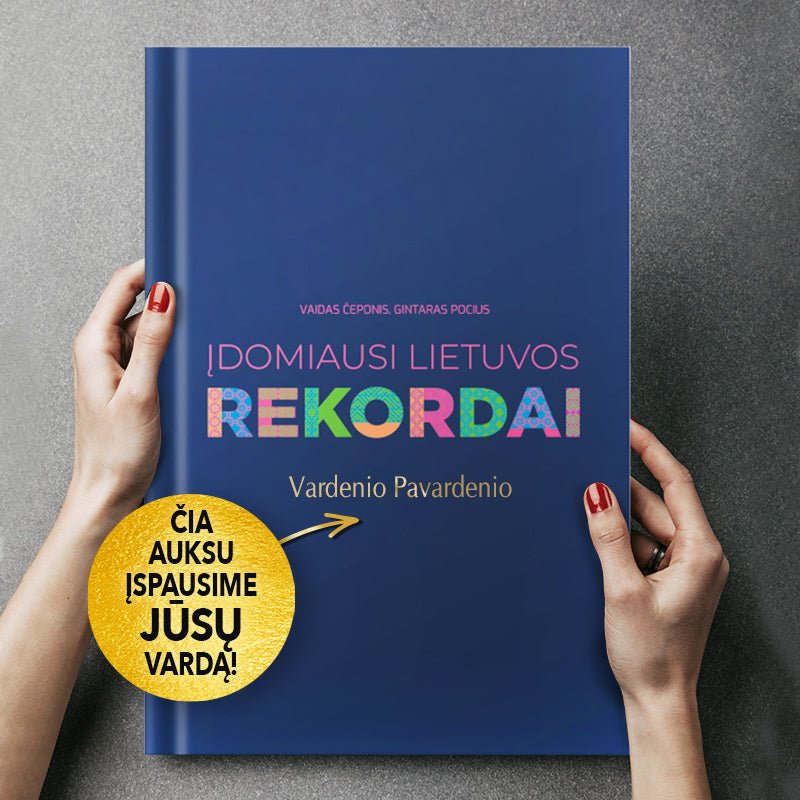 DIDŽIOJI LIETUVOS REKORDŲ KNYGA: XXL (beveik 1,5 kg svorio) spalvota rekordų biblija - OBUOLYS