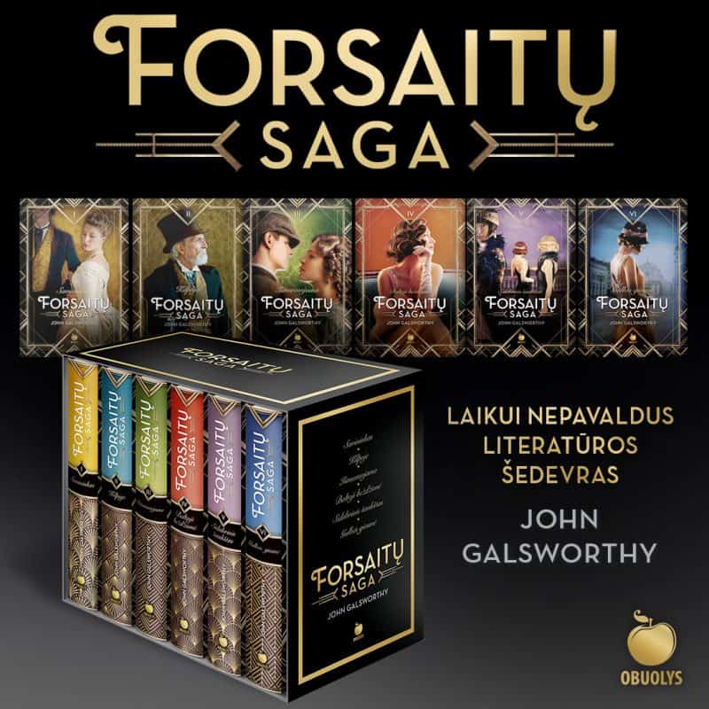 FORSAITŲ SAGA: literatūrine Nobelio premija apdovanotas šedevras kolekcinėje dėžutėje - OBUOLYS