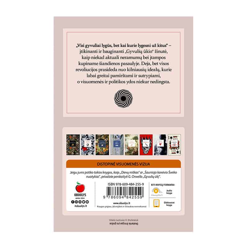 GYVULIŲ ŪKIS: TOP10 perkamiausia Amazon.com knyga – distopinė George'o Orwello ateities vizija, kuri šiandien virto realybe - OBUOLYS
