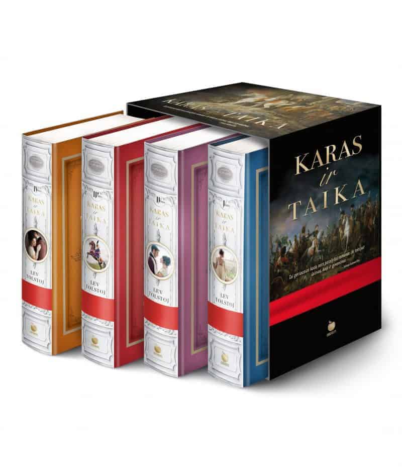 KARAS IR TAIKA: visi 4 tomai aukščiausios prabos literatūros kolekcinėje dėžutėje - OBUOLYS