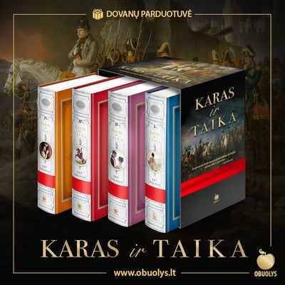 KARAS IR TAIKA: visi 4 tomai aukščiausios prabos literatūros kolekcinėje dėžutėje - OBUOLYS