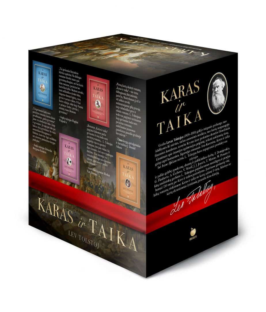 KARAS IR TAIKA: visi 4 tomai aukščiausios prabos literatūros kolekcinėje dėžutėje - OBUOLYS