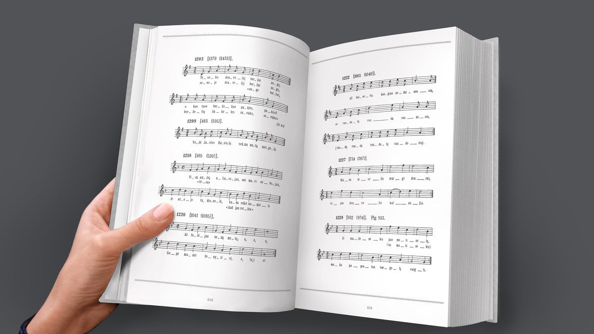 LIETUVIŠKOS DAINOS su natomis: beveik 3000 puslapių, daugiau nei 1500 dainų - 3 XXL knygos - OBUOLYS