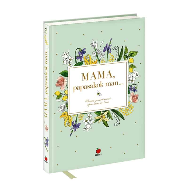 MAMA, PAPASAKOK MAN: aukštos kokybės unikali atminimų knyga su juostele - OBUOLYS