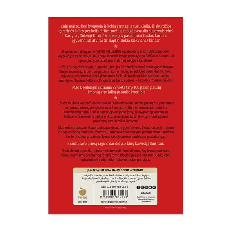 Mao Dzedongo MAŽA RAUDONA KNYGELĖ: pavojinga knyga, kuri vadinama Kinijos biblija - OBUOLYS