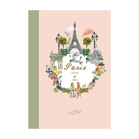 Užrašinė PARIS su originaliomis, Prancūzijos kultūros įkvėptomis iliustracijomis + lipdukai