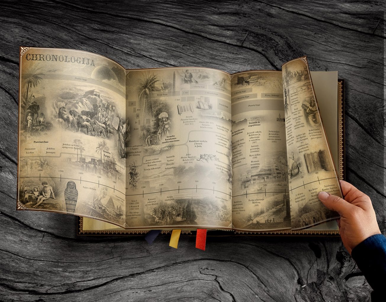 ŠEIMOS BIBLIJA – VIENETINIAI EGZEMPLIORIAI SU RANKŲ DARBO ODINIAIS VIRŠELIAIS - OBUOLYS