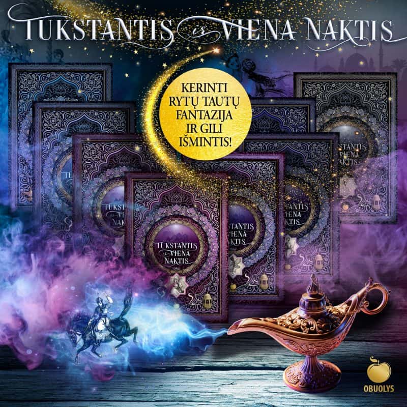 TŪKSTANTIS IR VIENA NAKTIS: kolekcinis 8 tomų leidimas su iliustracijomis + dėžė! - OBUOLYS
