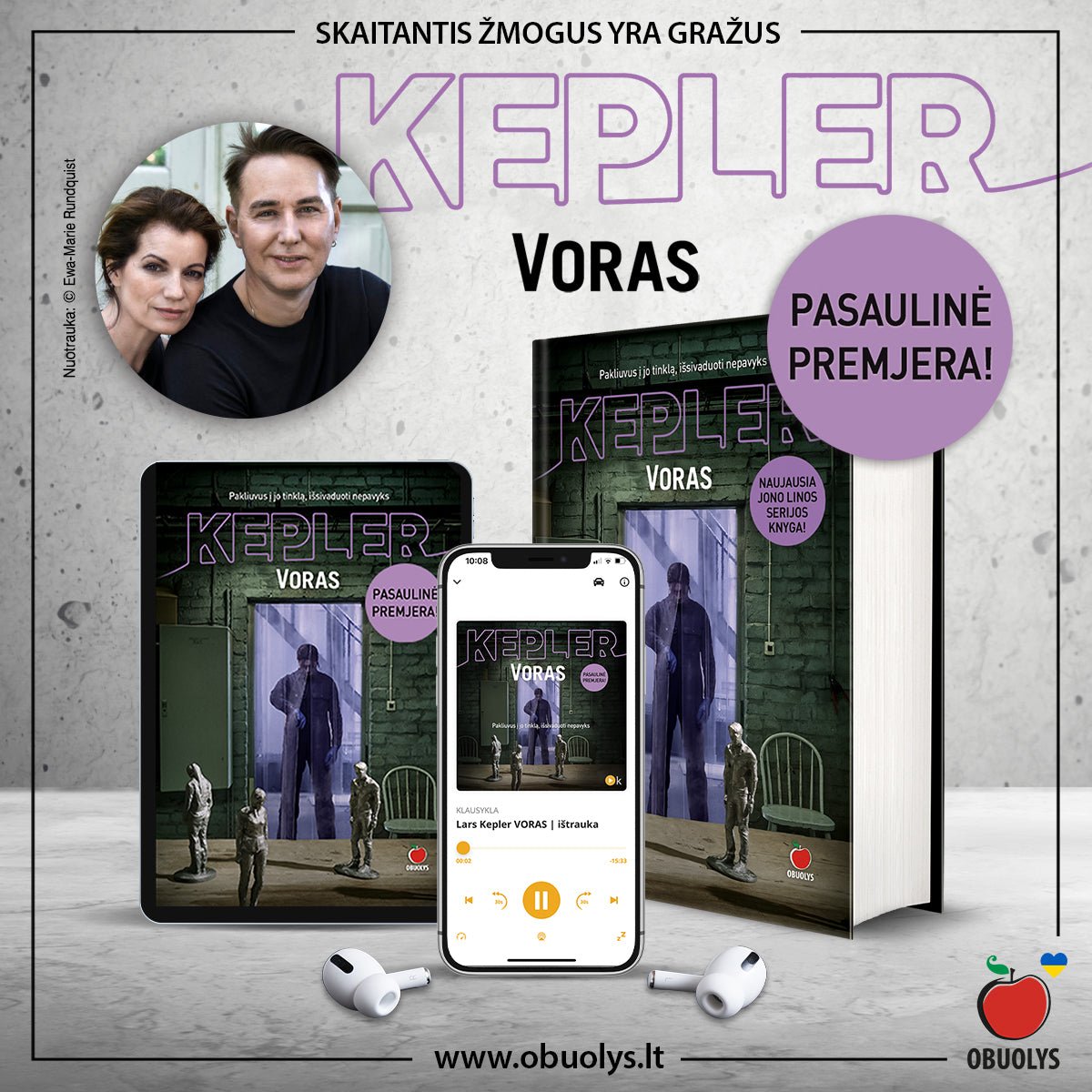 VORAS: Lars Kepler 9 - asis detektyvas: pakliuvus į jo tinklą, išsivaduoti nepavyks... - OBUOLYS